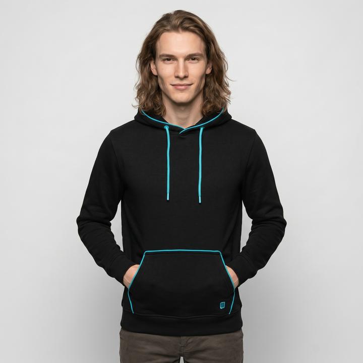 Black, Tropical turquoise